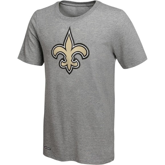 NFL Team Apparel NWOT New Orleans Saints Football Fan Heather Gray T--Shirt 2XL - Picture 1 of 5